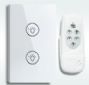 2 gang touch wall switch with rf remote, wireless remote control